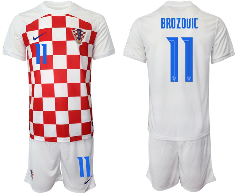 Men 2022 World Cup National Team Croatia home white #11 Soccer Jersey
